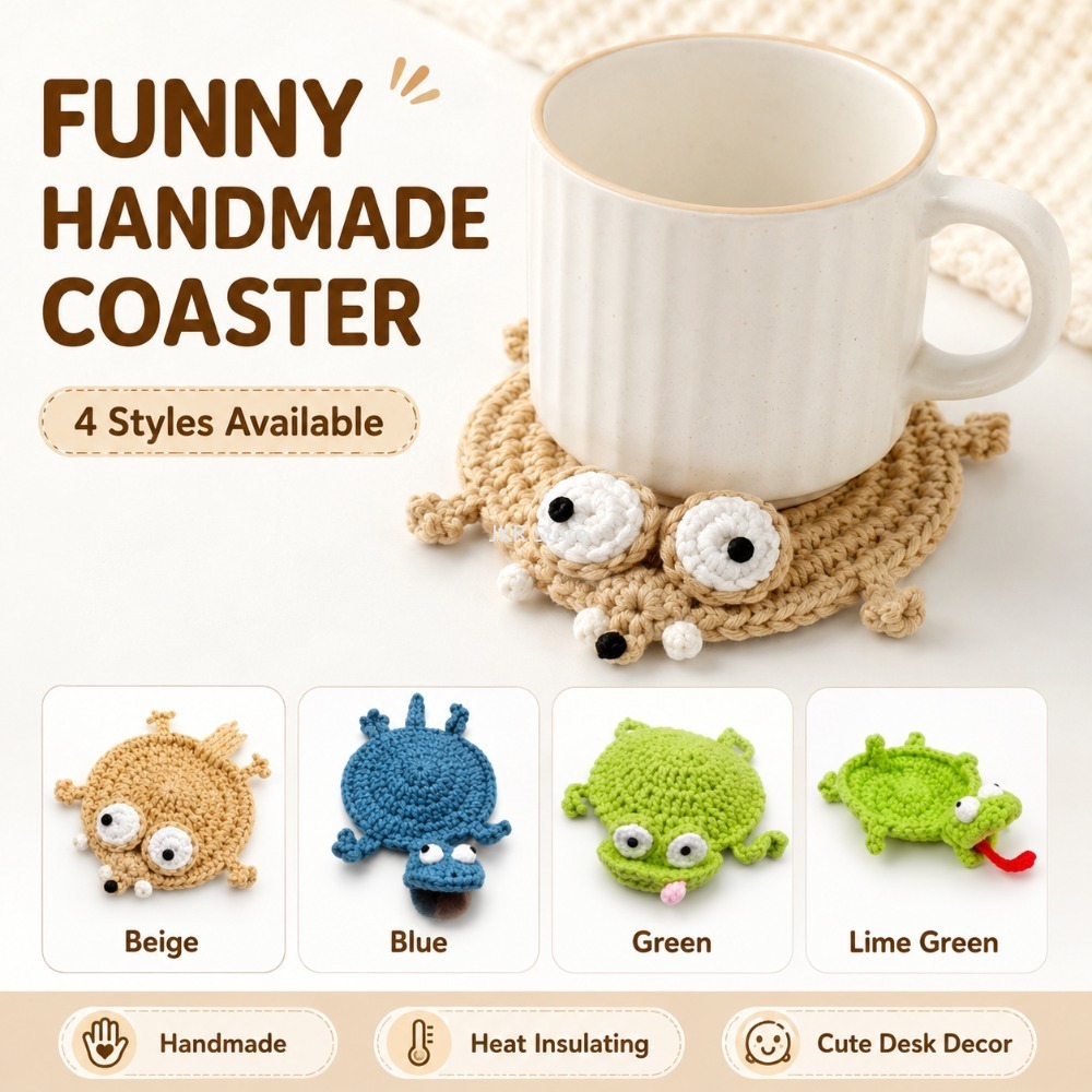 Coffee Tea Uses - Sous-verre en crochet motif animal, tissé