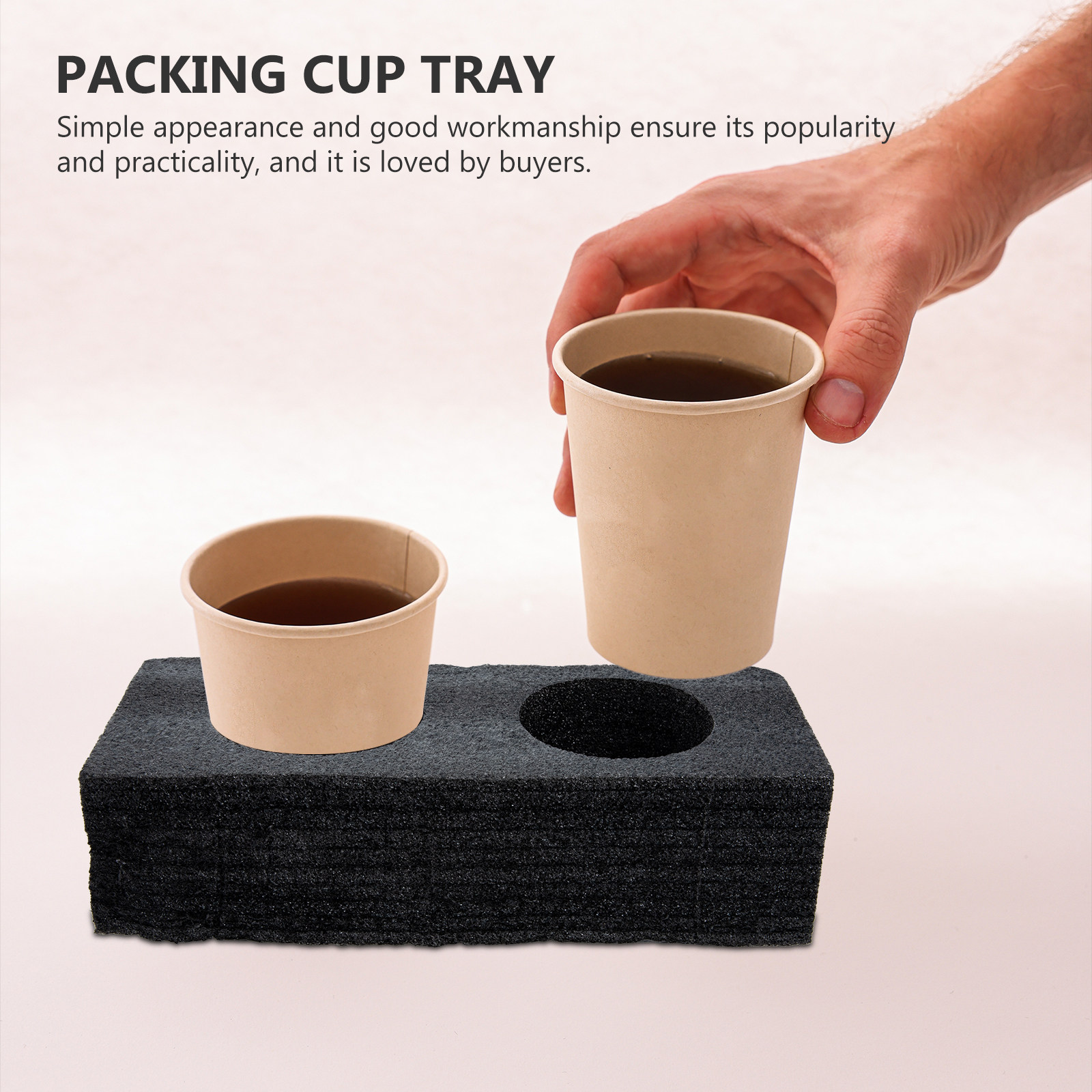 Coffee Tea Holders - Lot de 2 plateaux porte-gobelets premium