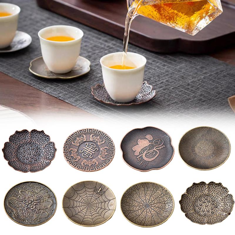 Coffee Tea Uses - Sous-verres en alliage rétro Zen Kung