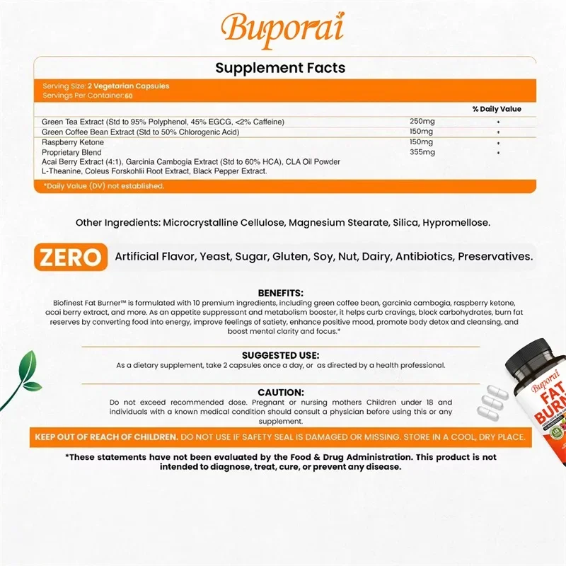Capsules de brûleur de graisse - Coffee Tea For Weight Loss avis et prix